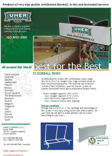 Floorball bane 40 x 20 m